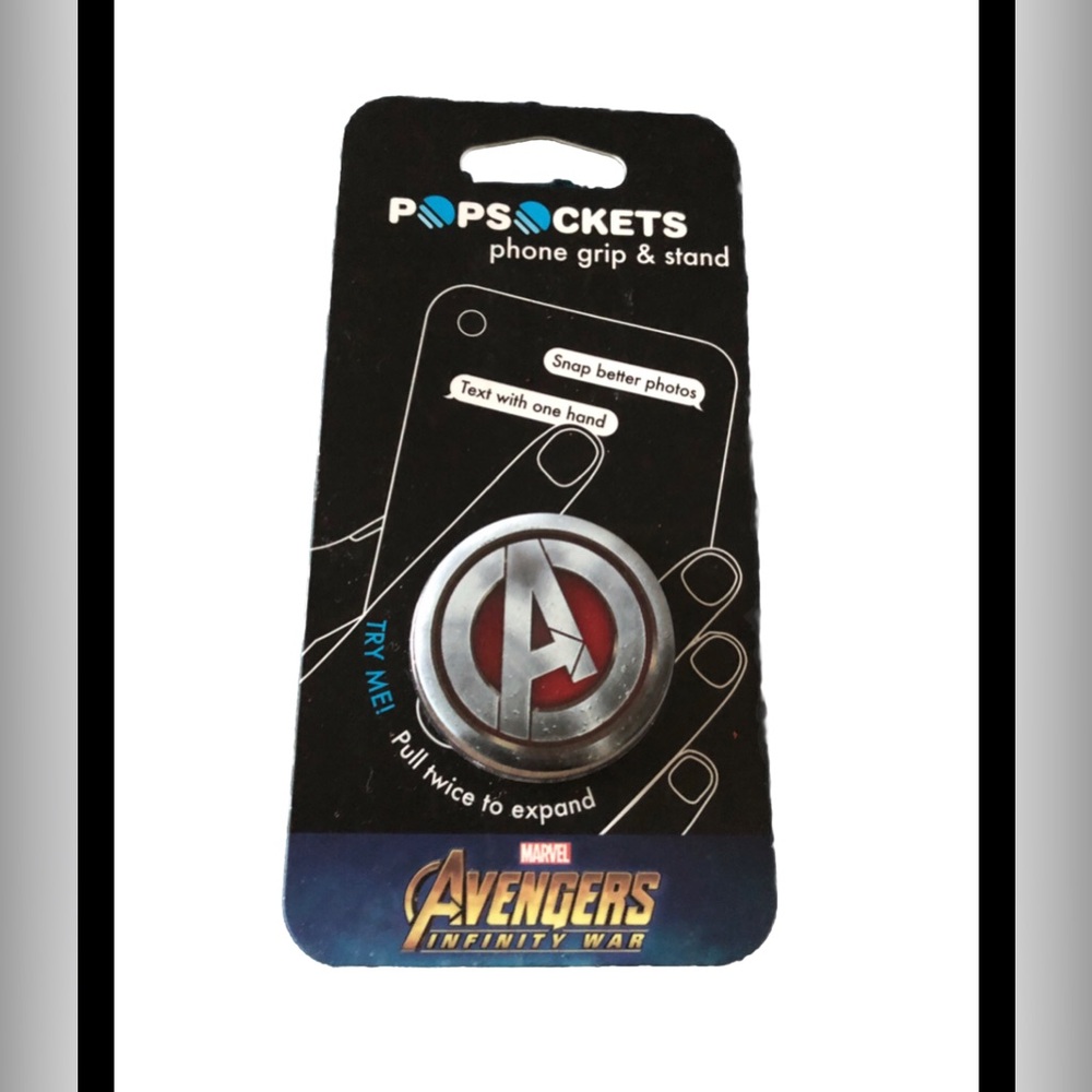 Marvel Avengers Infinity War PopSockets Phone Grip & Stand - Silver